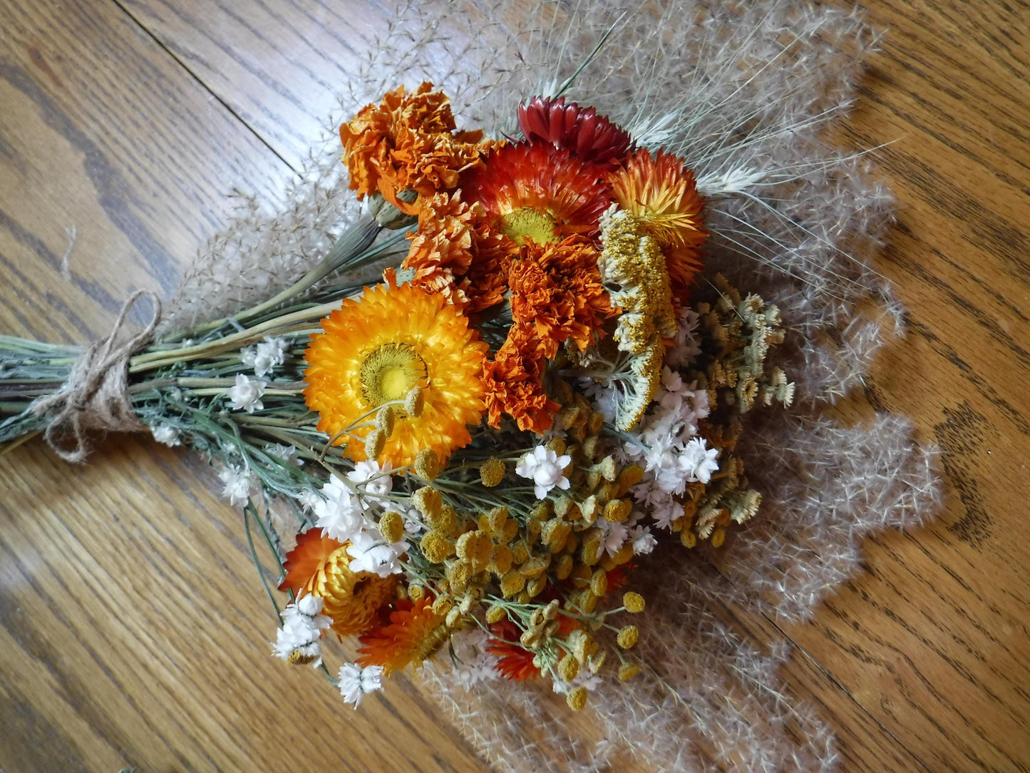 Fall Rustic Dried Flower Arrangement, Fall Dried Flower Bouquet, Baby Shower Flowers, Dried Flower Wedding Bouquet, Thanksgiving Centerpiece