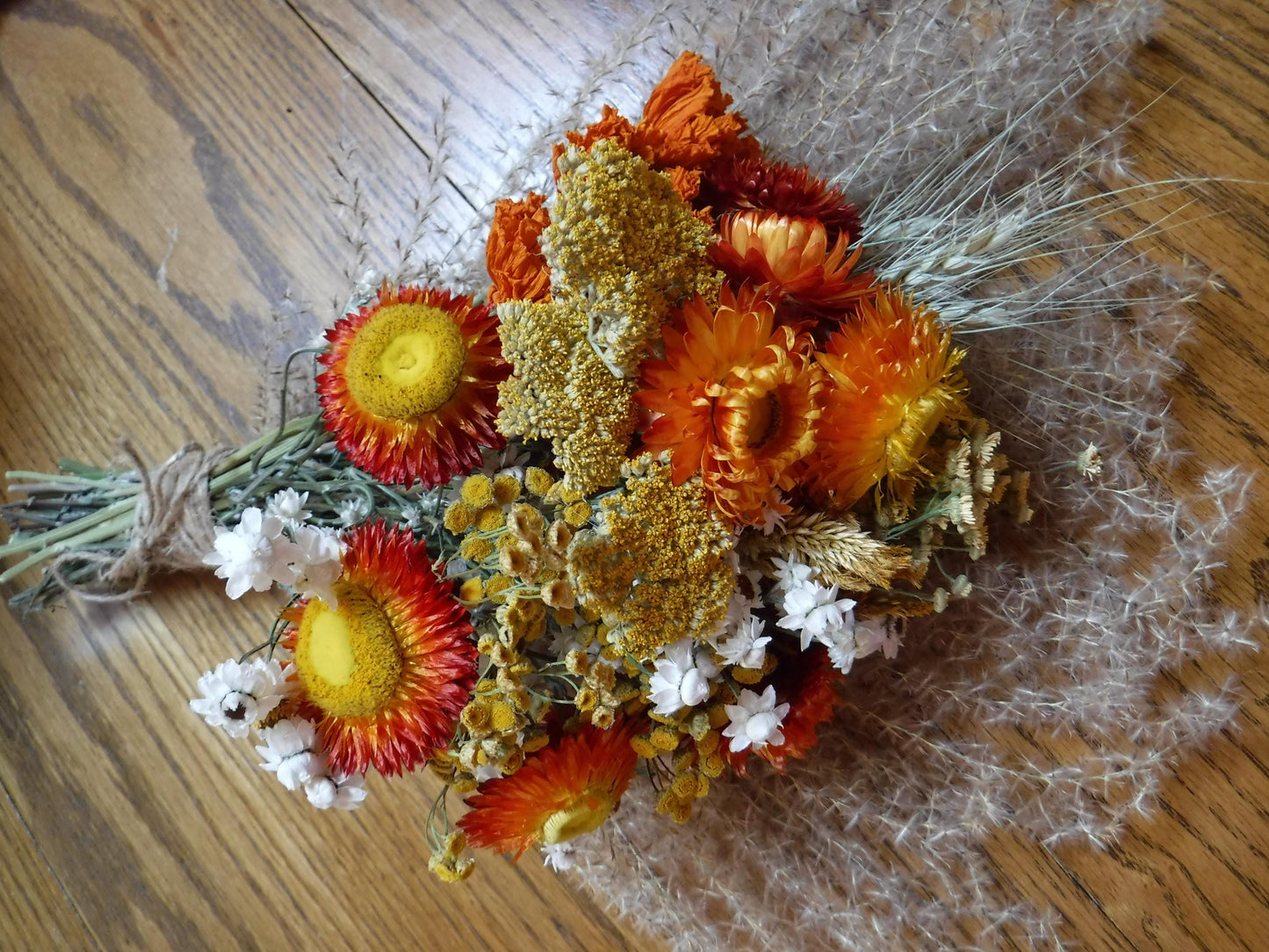 Fall Rustic Dried Flower Arrangement, Fall Dried Flower Bouquet, Baby Shower Flowers, Dried Flower Wedding Bouquet, Thanksgiving Centerpiece