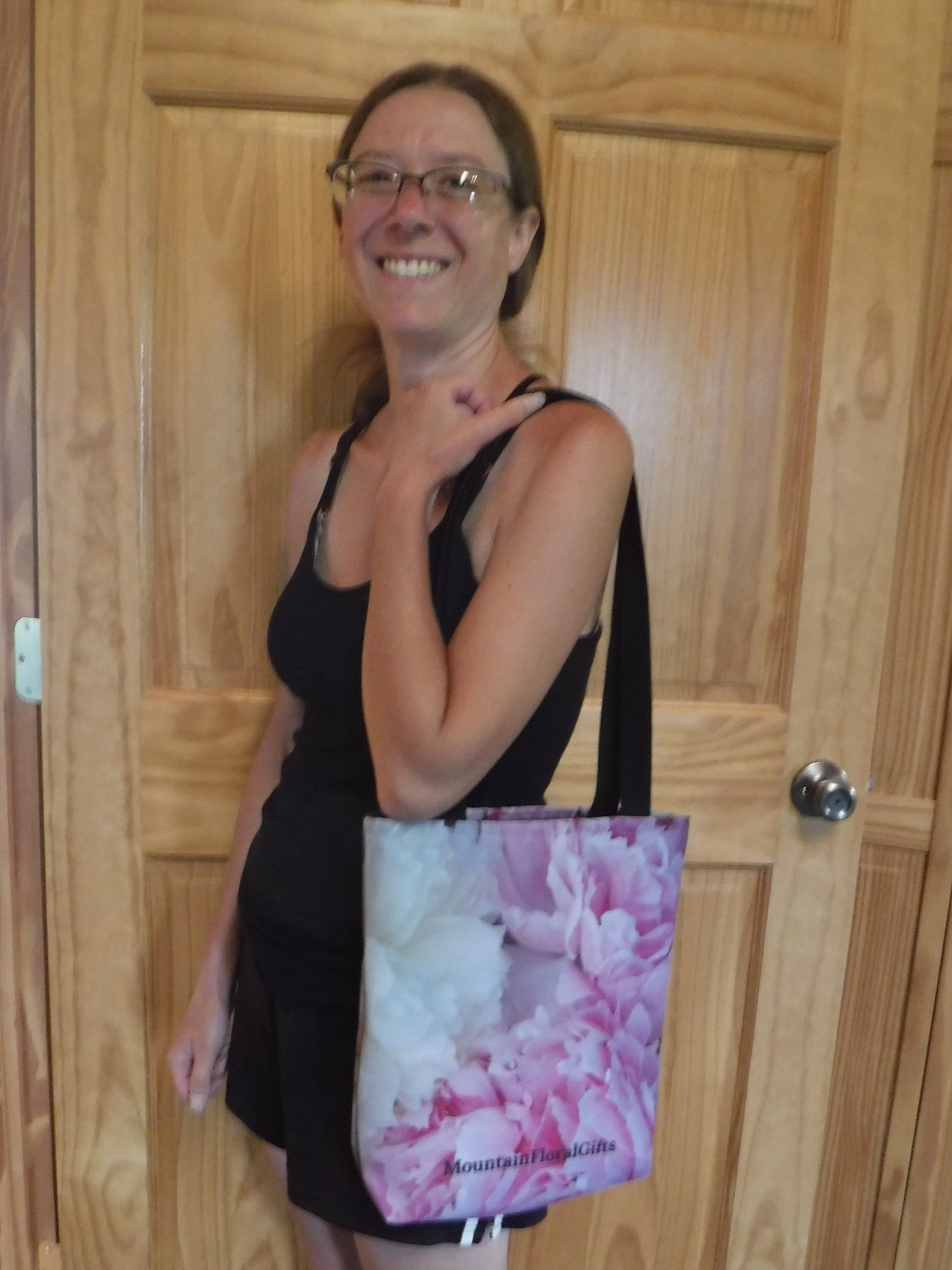 Floral Peony Print Tote Bag, Gifts For Mom, Teacher Appreciation, Shopping, Travel Bag, Gifts For Teens, Gardeners Gifts, Craft Bag, Nature