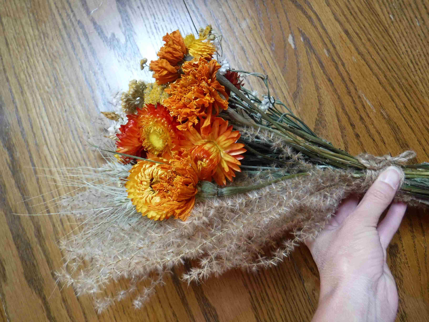 Fall Rustic Dried Flower Arrangement, Fall Dried Flower Bouquet, Baby Shower Flowers, Dried Flower Wedding Bouquet, Thanksgiving Centerpiece