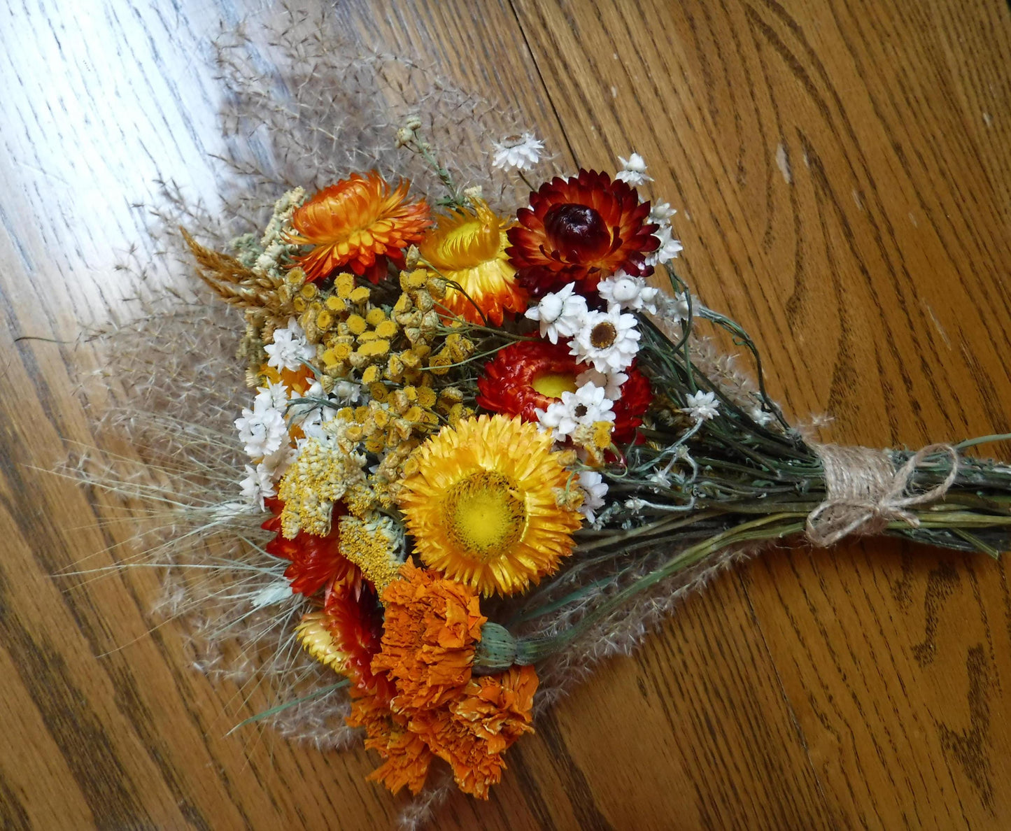 Fall Rustic Dried Flower Arrangement, Fall Dried Flower Bouquet, Baby Shower Flowers, Dried Flower Wedding Bouquet, Thanksgiving Centerpiece