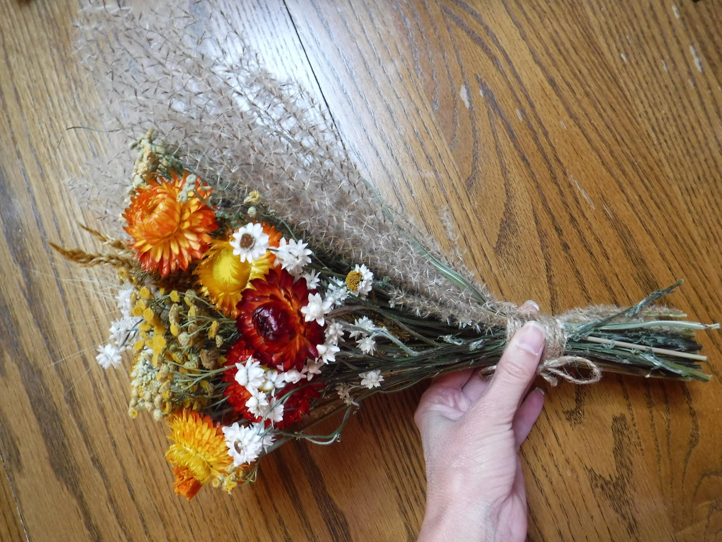 Fall Rustic Dried Flower Arrangement, Fall Dried Flower Bouquet, Baby Shower Flowers, Dried Flower Wedding Bouquet, Thanksgiving Centerpiece