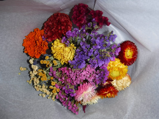 Dried Flower Bouquet Mixed Colors