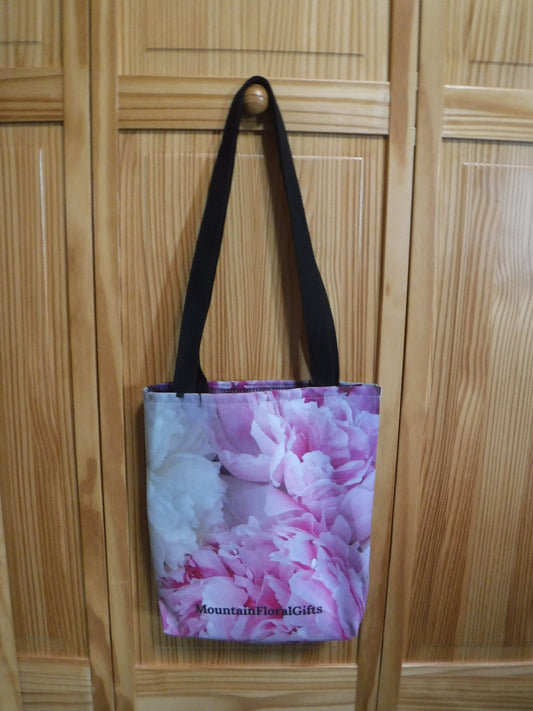 Floral Peony Print Tote Bag, Gifts For Mom, Teacher Appreciation, Shopping, Travel Bag, Gifts For Teens, Gardeners Gifts, Craft Bag, Nature