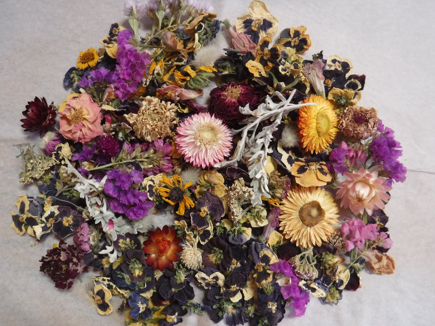 2 Cups - 10 Cups Loose Dried Flower Mix, Wedding Table Decoration