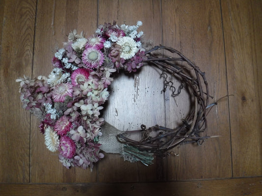 Dried Flower Wreath Country Charm